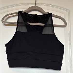 Black Mesh Sports Bra